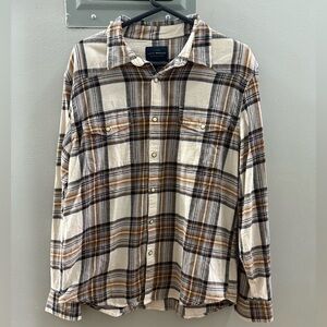 Lucky Brand Plaid Snap-Up Western Shirt